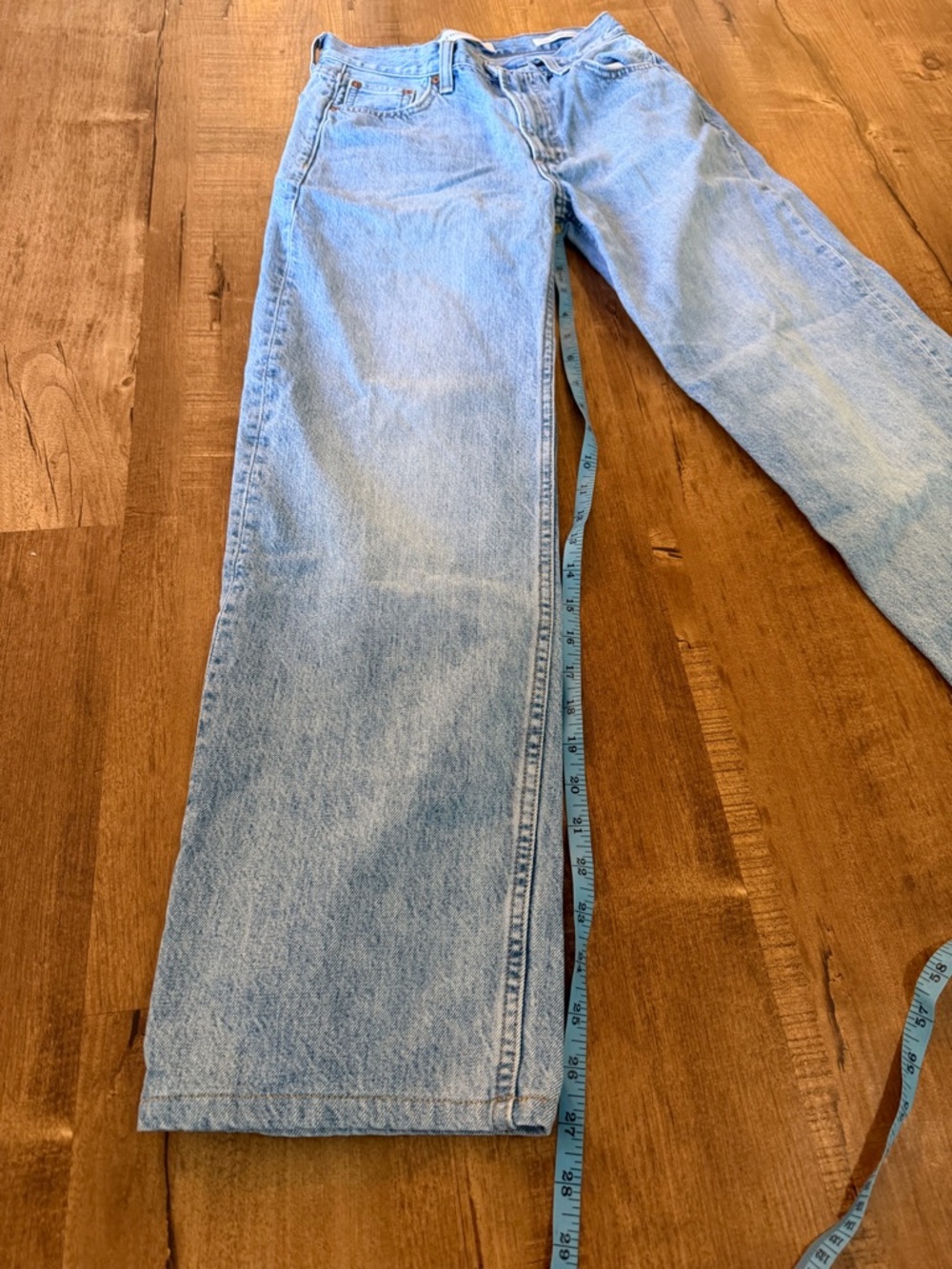 Denim Forum “The’90s Iggy Lo-Rise Baggy - hemmed, inseam now approx 27 inches - Picture 9 of 11